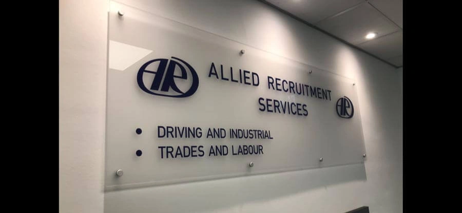 Entrance Signage by AW Sign Services.