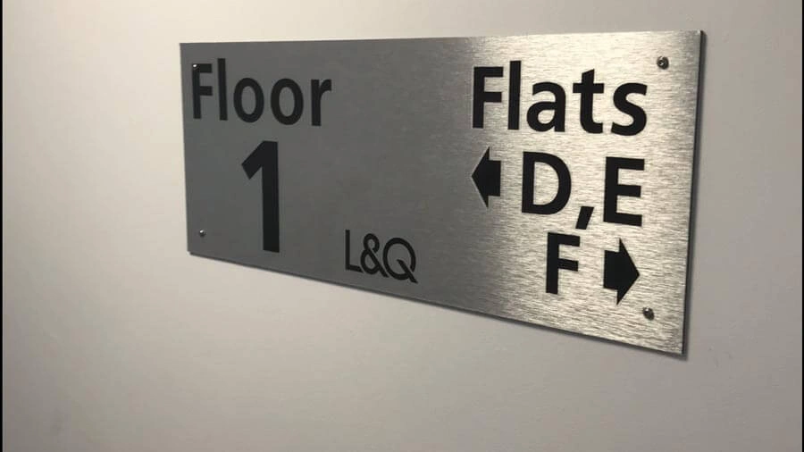Flat Number Council Signs by AW Sign Services.